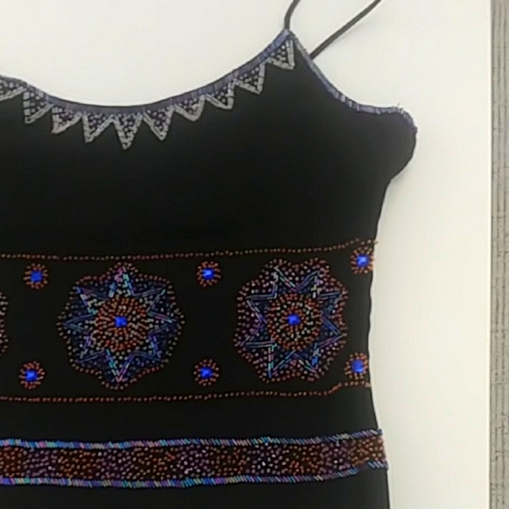 Cache Black Embroidered Spaghetti Strap Top - Picture 5 of 11